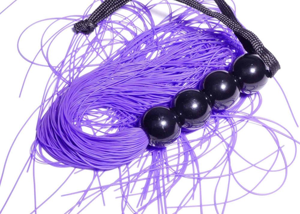 Pejcz silikonowy Fetish B Series fioletowy 36 cm