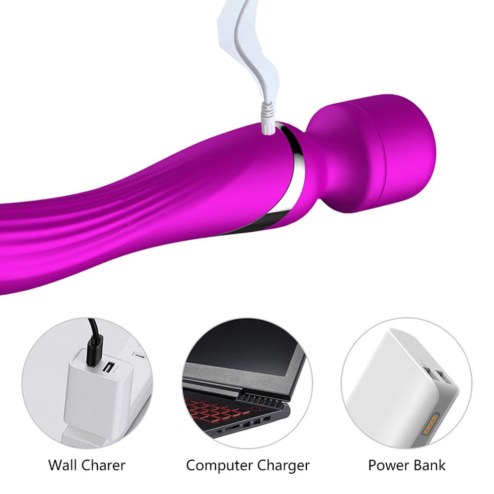 Stymulator silikonowy podwójny B Series Fox fioletowy USB