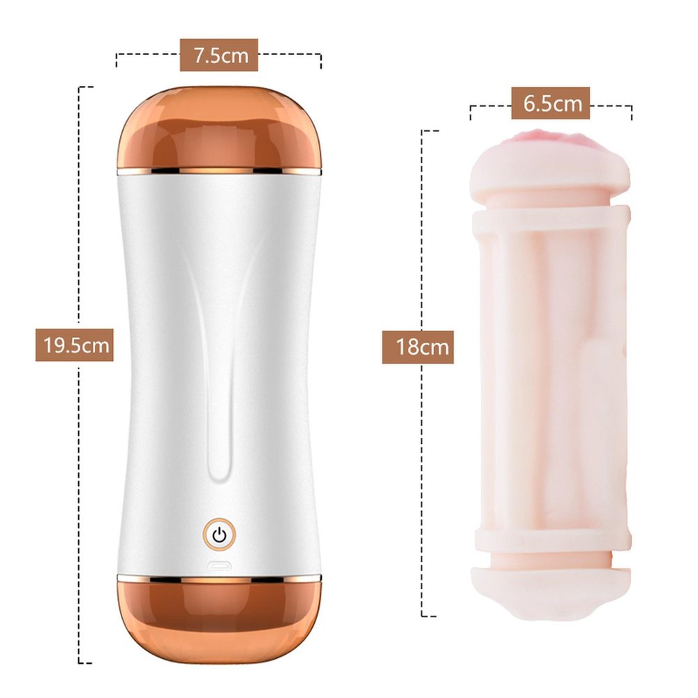 Dwustronny masturbator wibrujący interaktywny B Series Fox USB