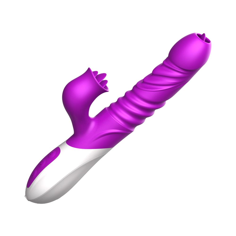Silikonowy Wibrator USB 10 Funkcji z Pchnięciem i Podgrzewaniem