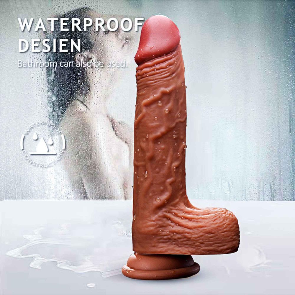 Realistyczny wibrator Fox rotacyjny teleskopowy z ogrzewaniem 21cm USB