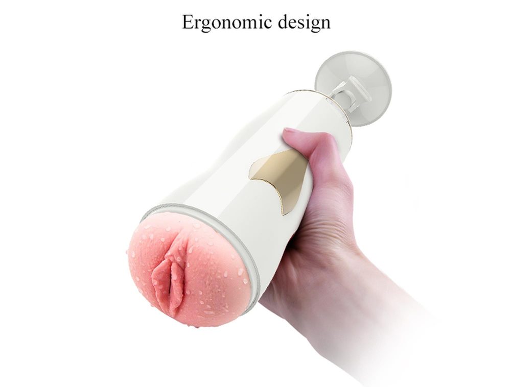 Dwustronny masturbator z wibracją B Series Fox biały USB