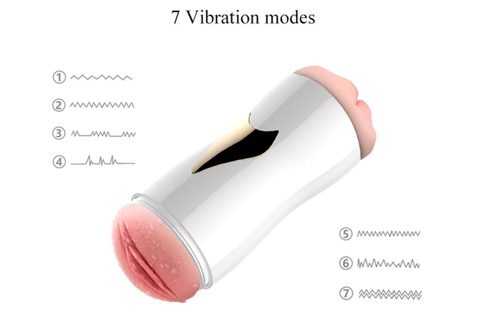 Dwustronny masturbator z wibracją B Series Fox biały USB