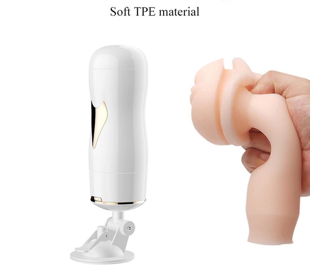 Dwustronny masturbator z wibracją B Series Fox biały USB