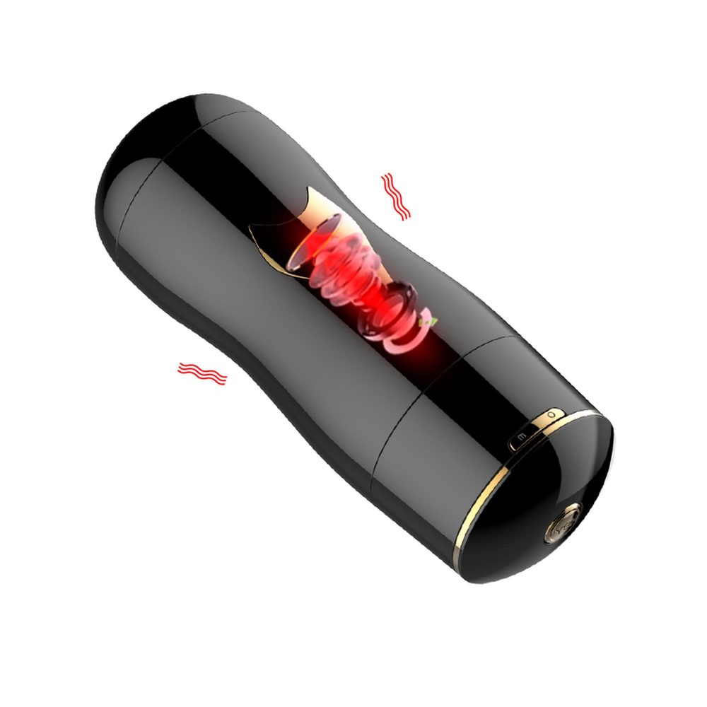 Dwustronny masturbator z wibracją B Series Fox czarny USB