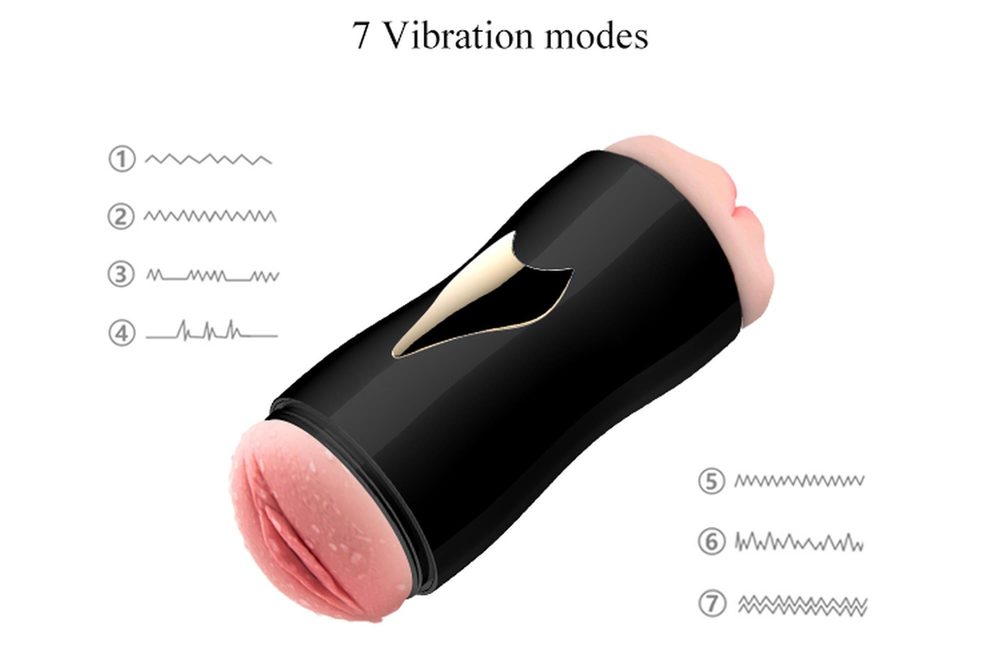 Dwustronny masturbator z wibracją B Series Fox czarny USB