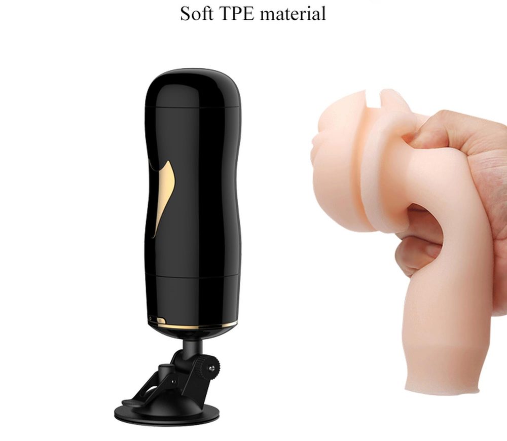 Dwustronny masturbator z wibracją B Series Fox czarny USB
