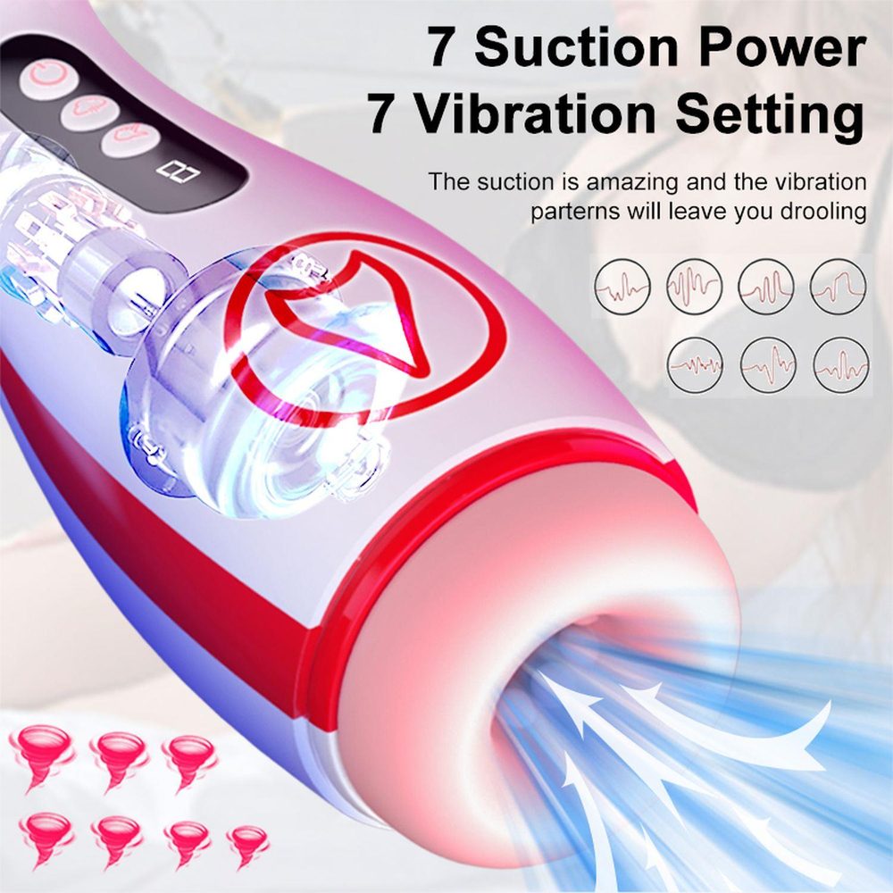 Wibrujący masturbator z ssaniem B-Series Fox