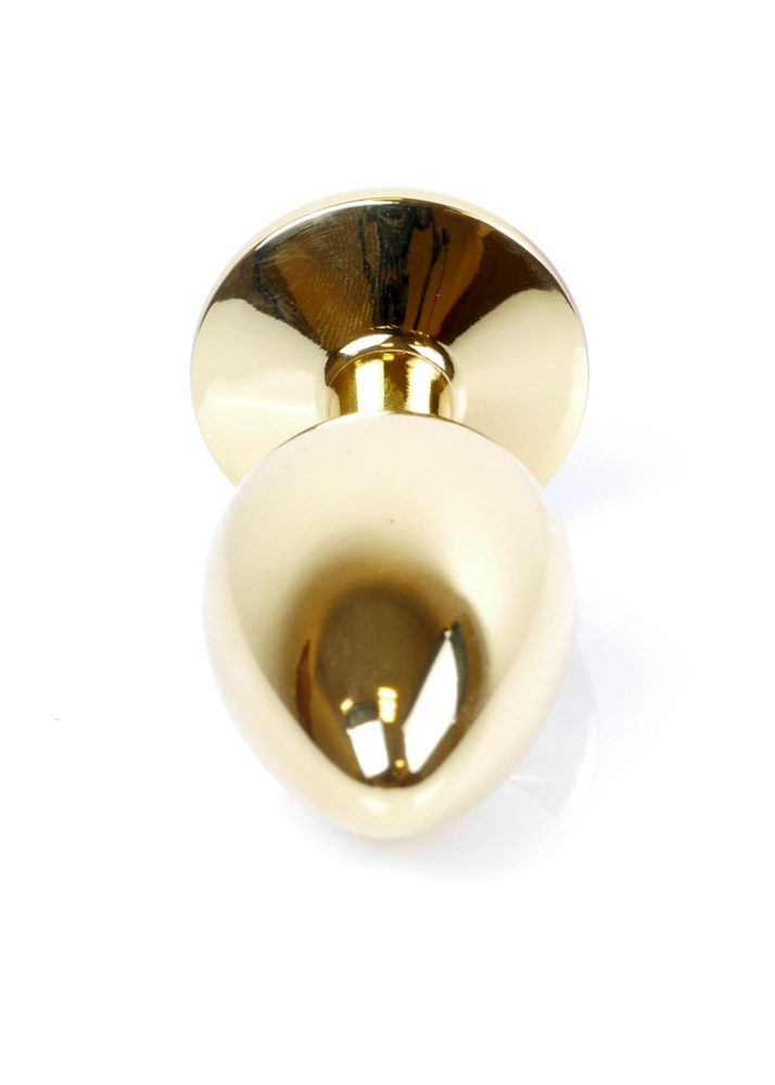 Stalowy korek analny z zielonym diamentem 7 cm HeavyFun