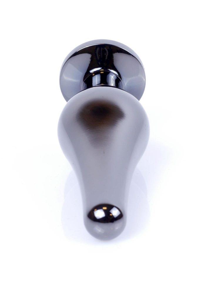 Korek analny stalowy biżuteryjny srebrny HeavyFun 9.5 cm
