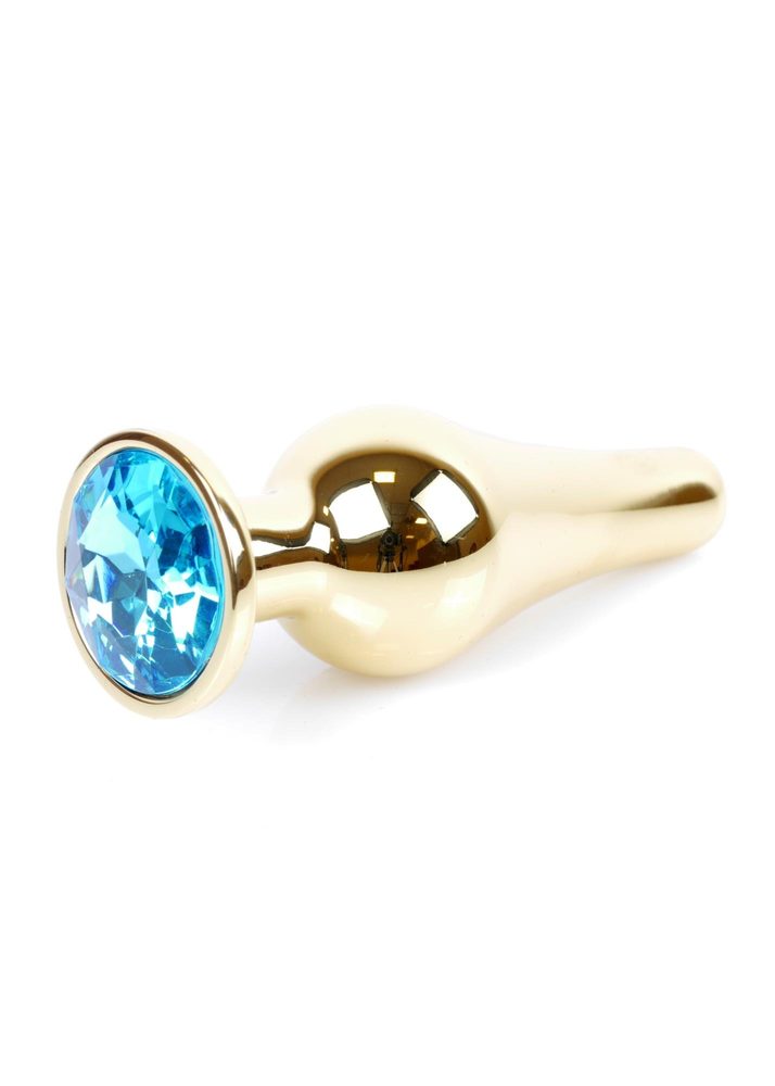Złoty Plug Biżuteryjny Light Blue