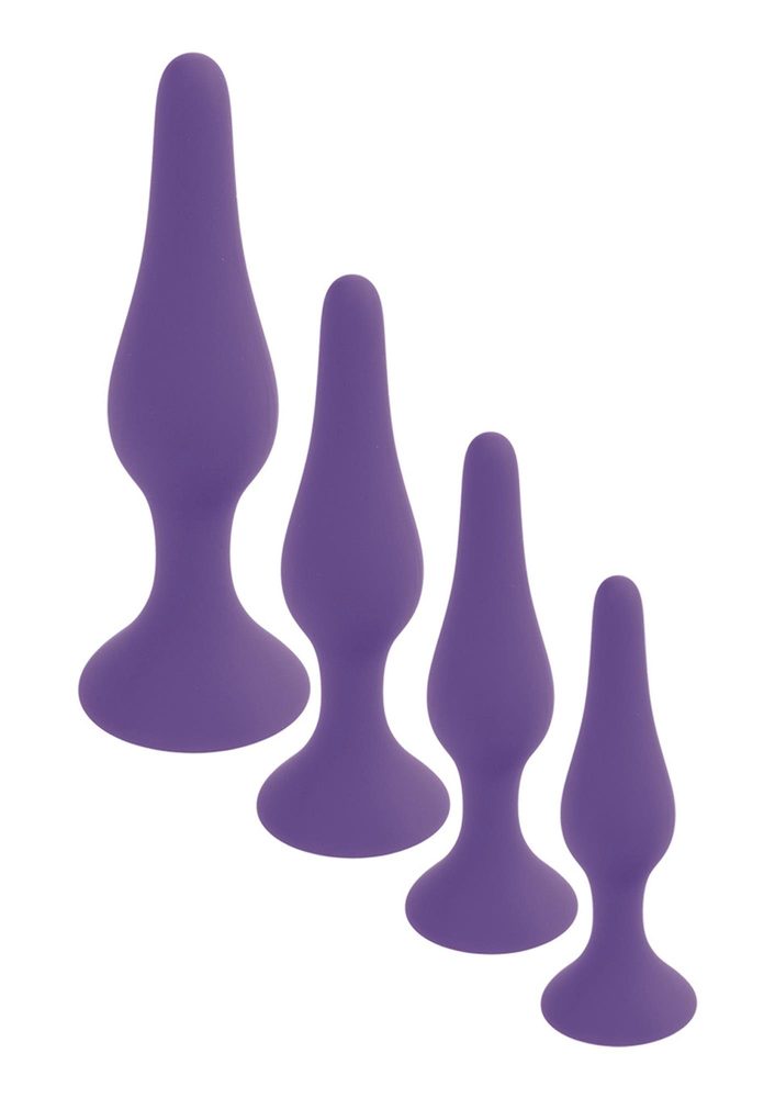Korek analny silikonowy HeavyFun fioletowy 12,5 cm