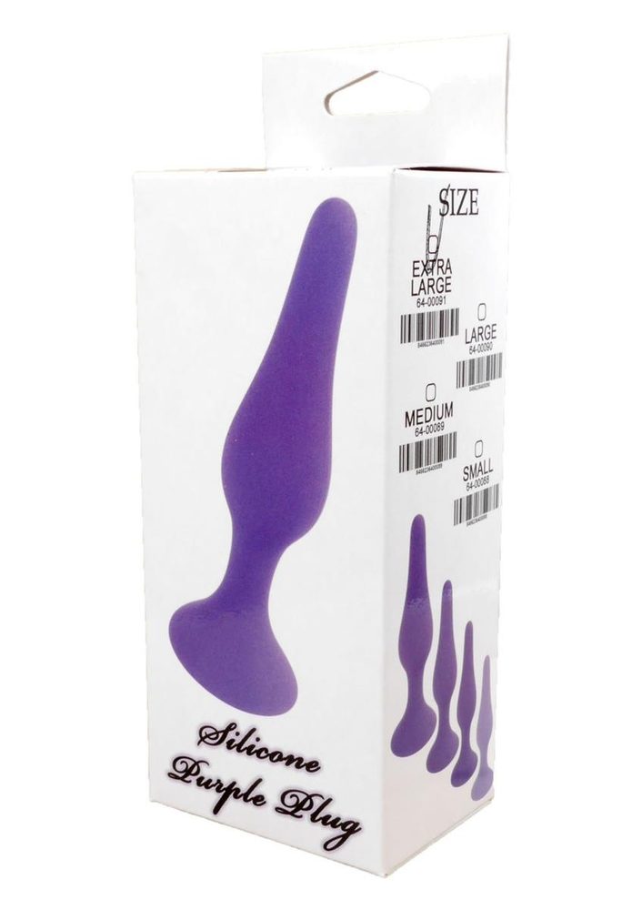 Korek analny silikonowy HeavyFun fioletowy 12,5 cm