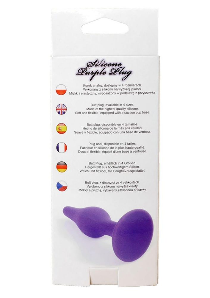 Korek analny silikonowy HeavyFun fioletowy 12,5 cm