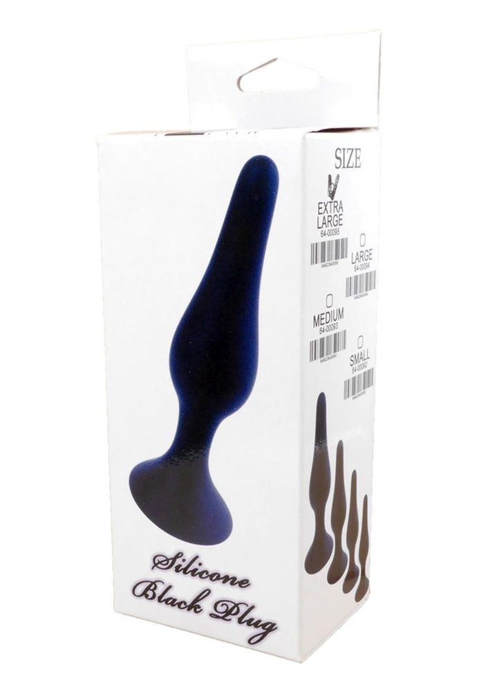 Korek analny silikonowy HeavyFun czarny 12,5 cm