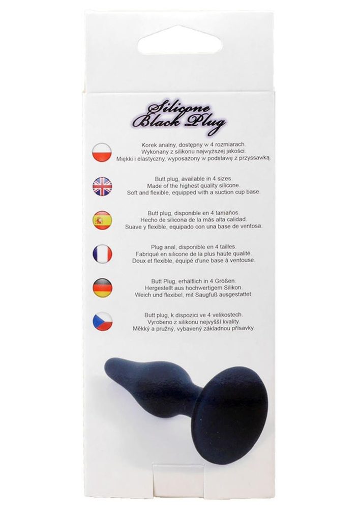 Korek analny silikonowy HeavyFun czarny 12,5 cm