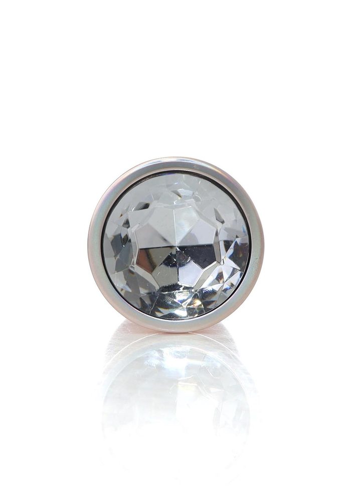 Korek analny ze stali nierdzewnej złoty z diamencikiem 9 cm HeavyFun