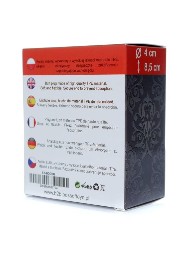 Korek analny Bubble Medium EasyLove miękki 8.5 cm średnica 4 cm