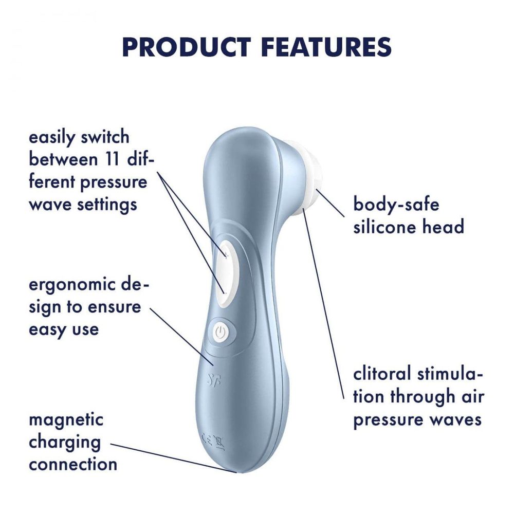 Stymulator łechtaczki fal powietrza Satisfyer Pro 2 niebieski