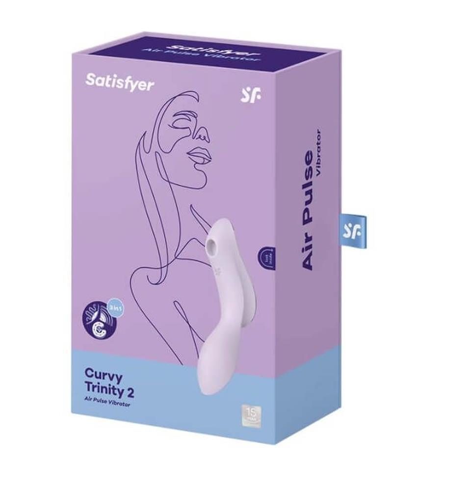 Wibrator Satisfyer Curvy Trinity 2 fioletowy z falami ciśnienia
