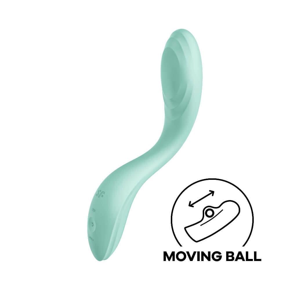 Wibrator punktu G Satisfyer Rolling Pleasure miętowy 22 cm USB