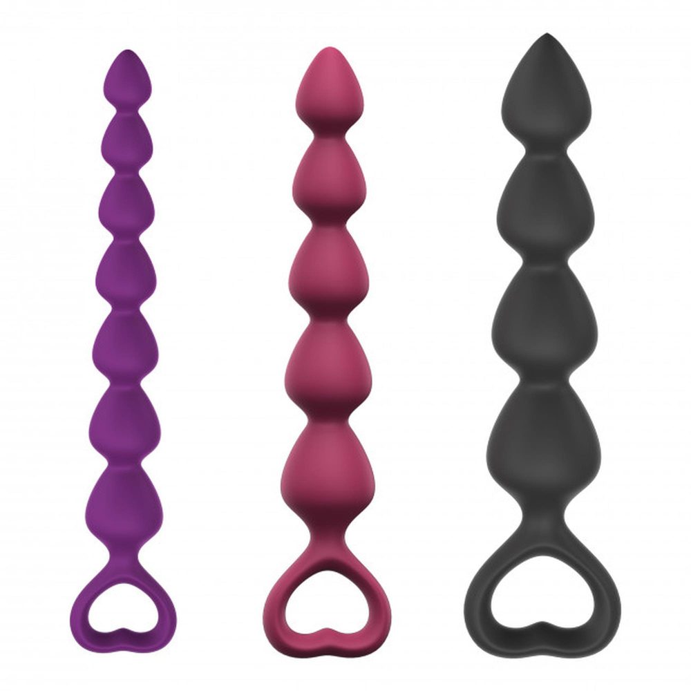Łańcuszek analny silikonowy Bing Bang M Plum Star 15 cm