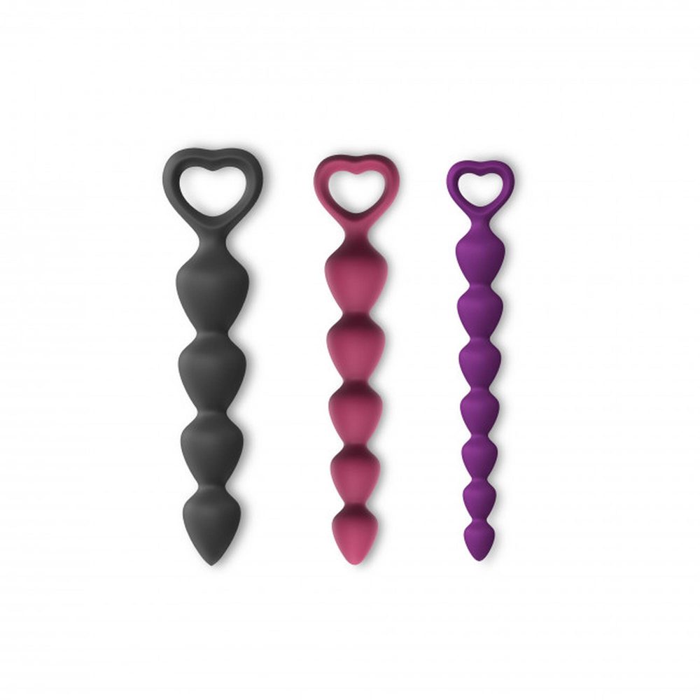 Łańcuszek analny silikonowy Bing Bang M Plum Star 15 cm