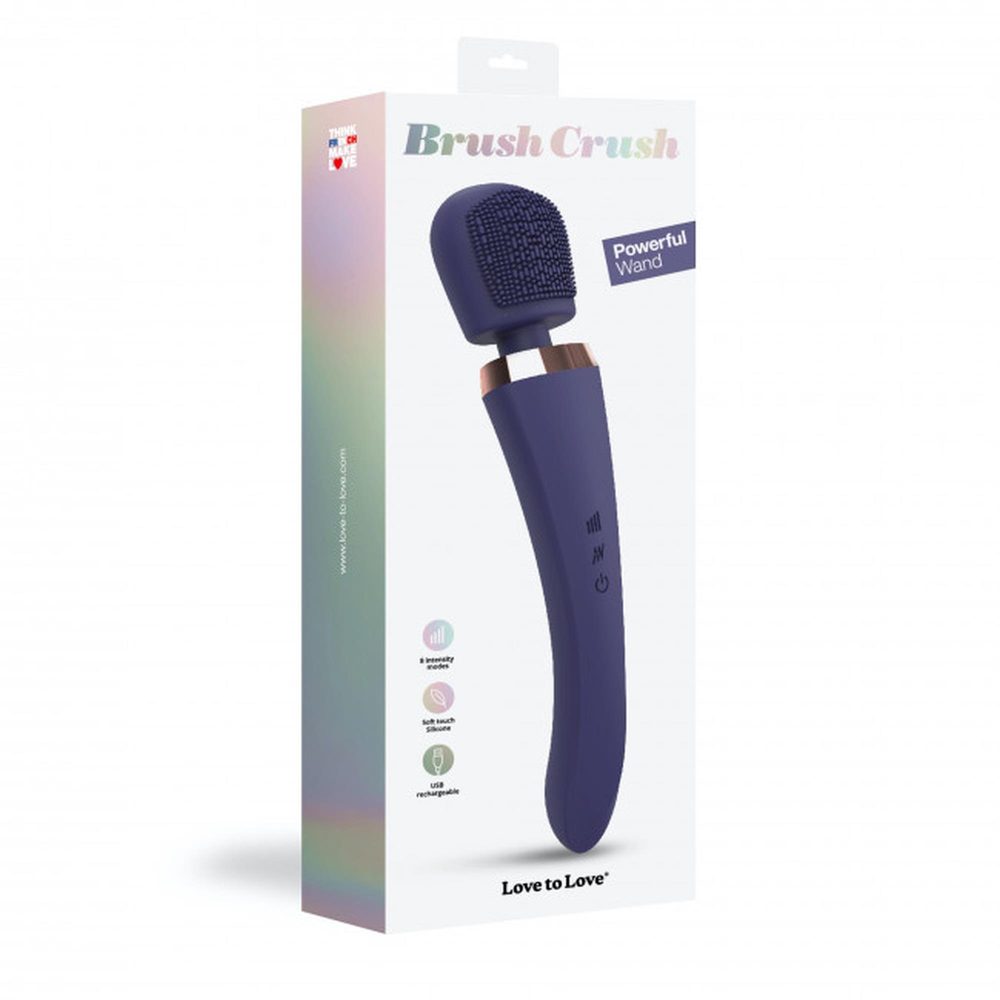 Masażer różdżkowy Brush Crush Love to Love indygo USB 25 cm