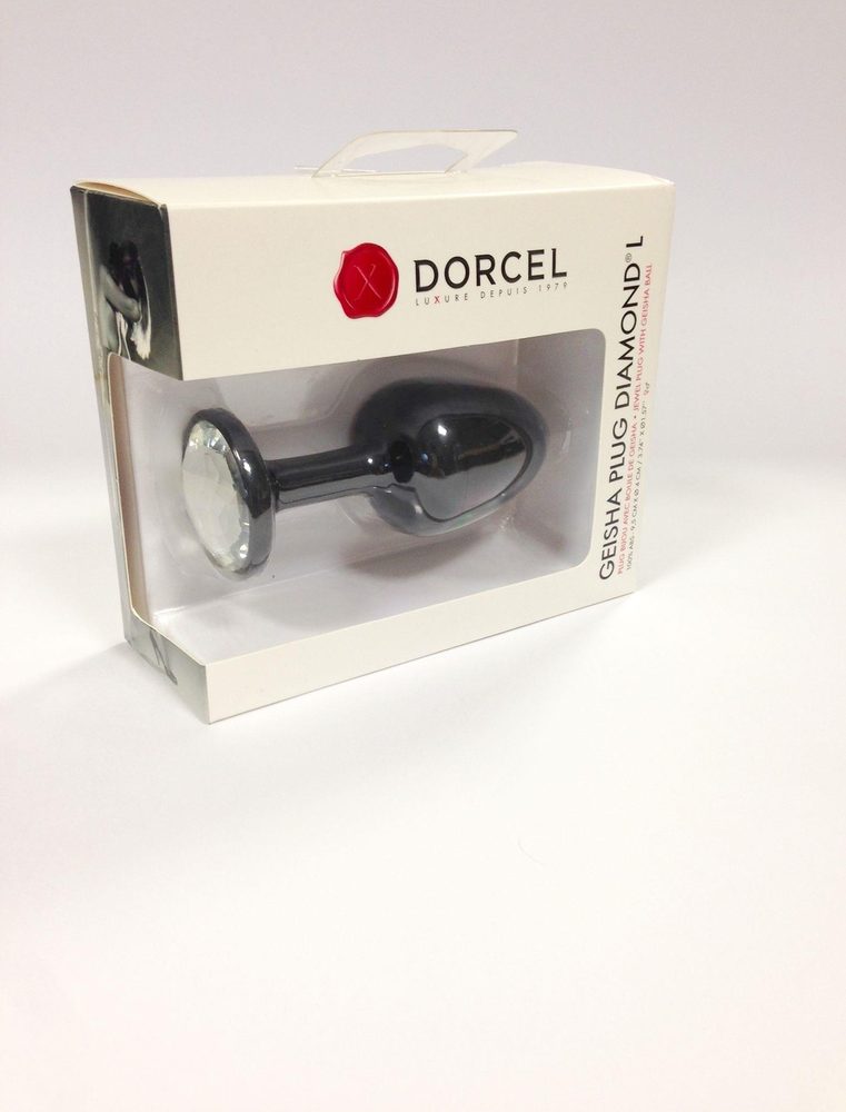 Korek analny Dorcel Geisha Plug Diamond L z białym kryształem 8 cm