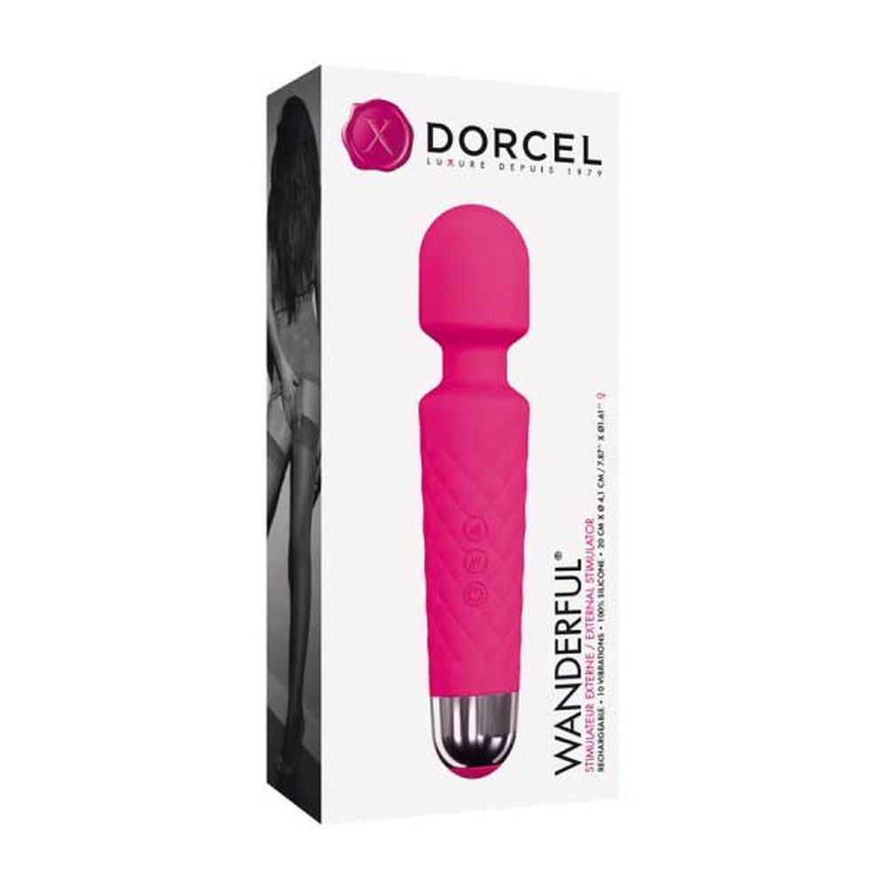 Masażer wand Wanderful magenta Dorcel silikonowy 20 cm USB