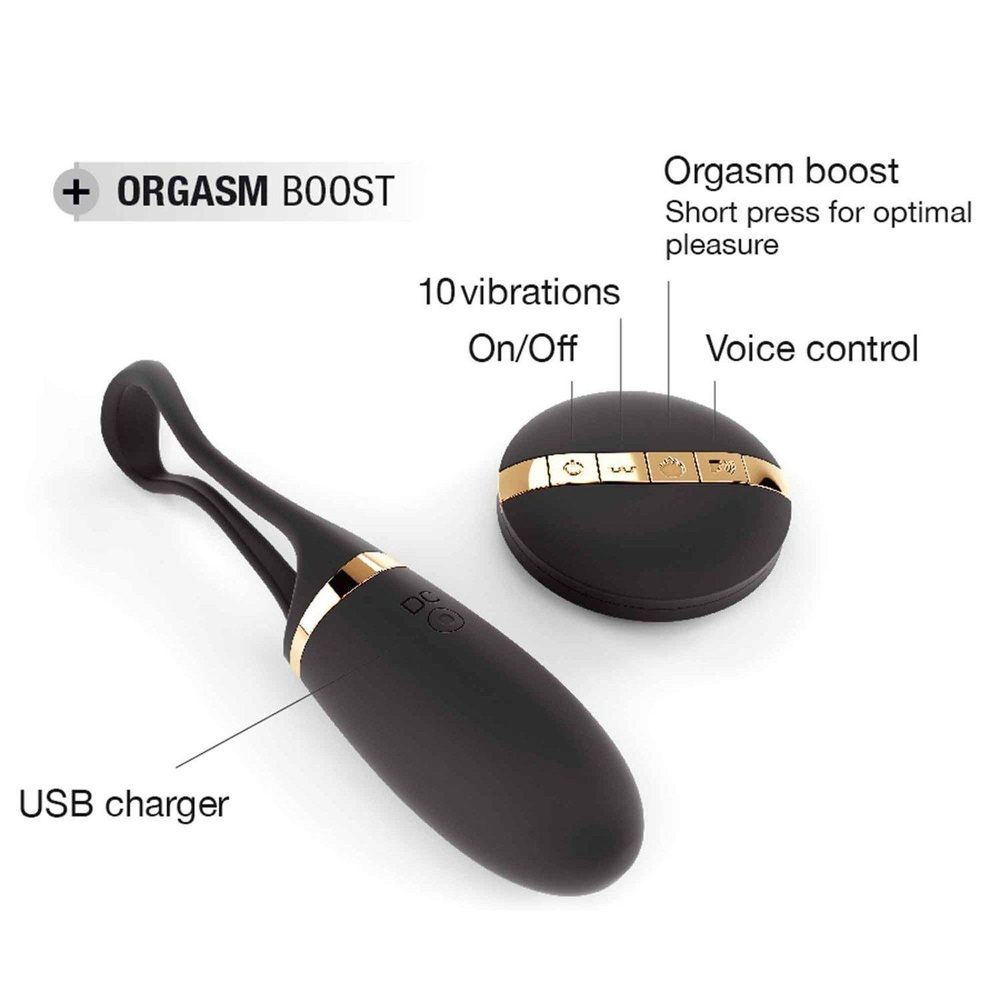 Jajko wibrujące Dorcel Secret Delight złote czarne USB sterowane głosem