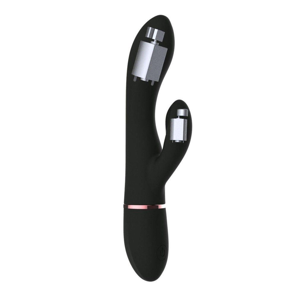 Wibrator króliczek Dorcel Glam Rabbit silikonowy czarny USB 21,8 cm