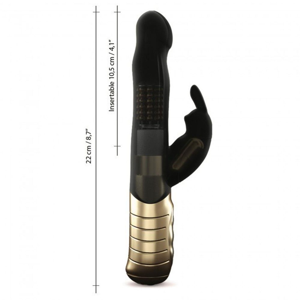 Wibrator króliczek Dorcel Baby Rabbit czarno złoty USB 22 cm