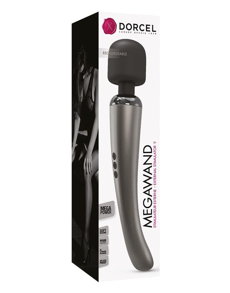 Wibrator Dorcel Megawand srebrny USB 29 cm