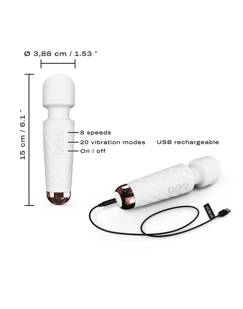 Mini masażer łechtaczki Dorcel Wanderful biały USB 15 cm