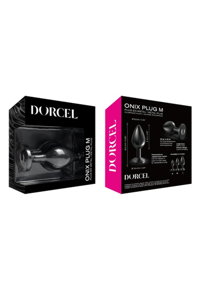 Korek analny metalowy ONIX Dorcel czarny L
