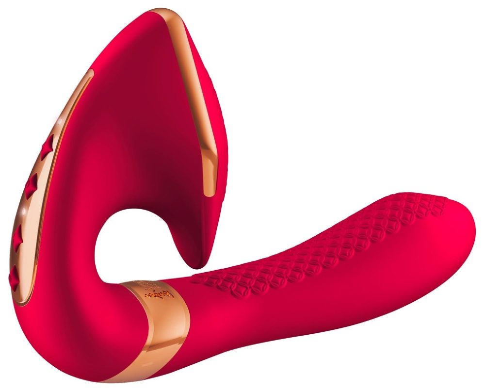 Stymulator łechtaczki Shunga Soyo malinowy silikonowy USB 17 cm