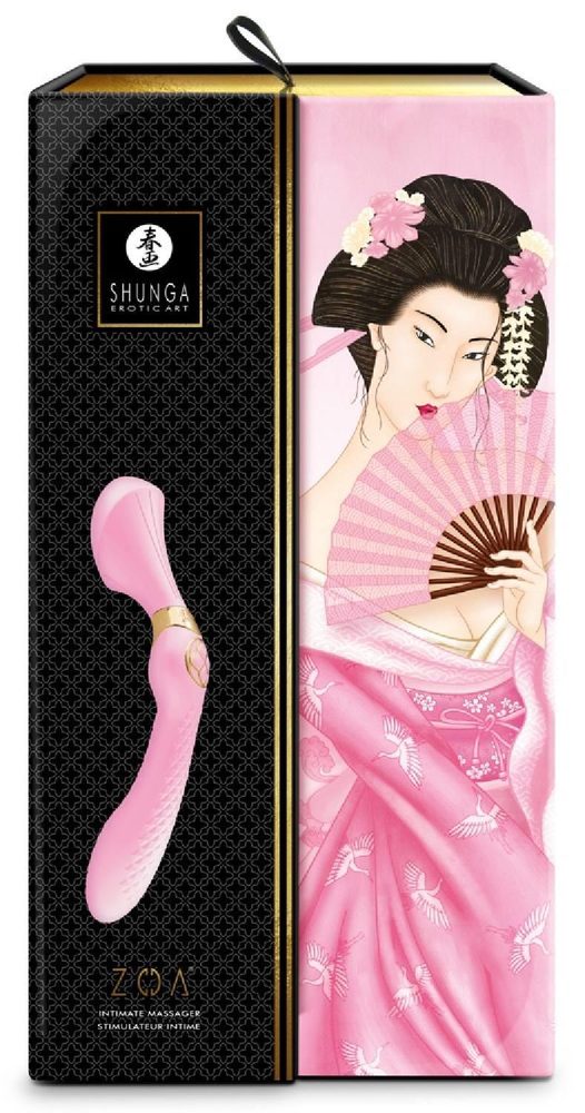 Masażer intymny Shunga Zoa silikonowy różowy 27 cm USB