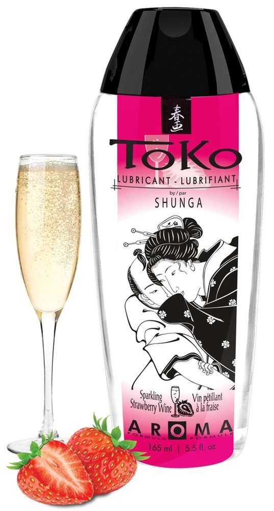 Lubrykant smakowy Toko Aroma Strawberry Sparkling Wine Shunga 165ml