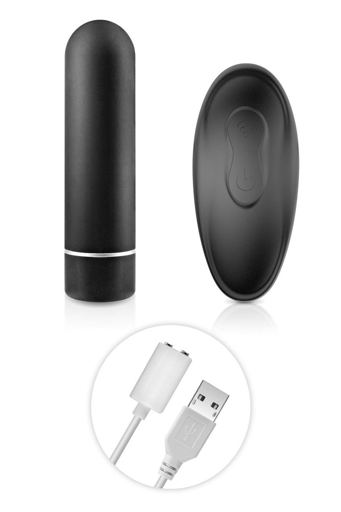 Mini wibrator My Duke z pilotem Black Empire USB