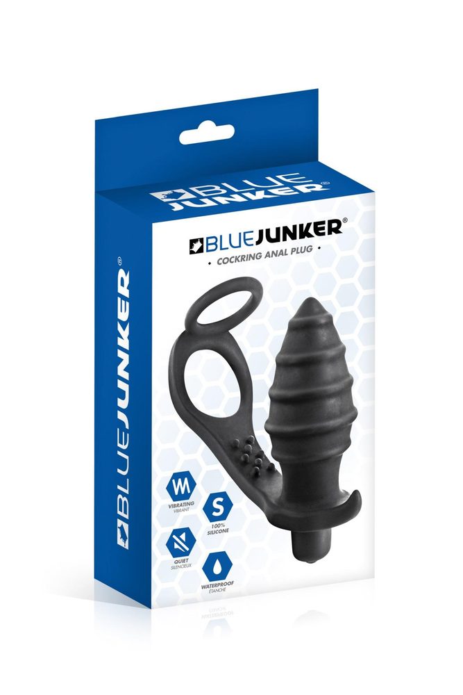 Stymulator prostaty z ringiem i plugiem AP071 czarny