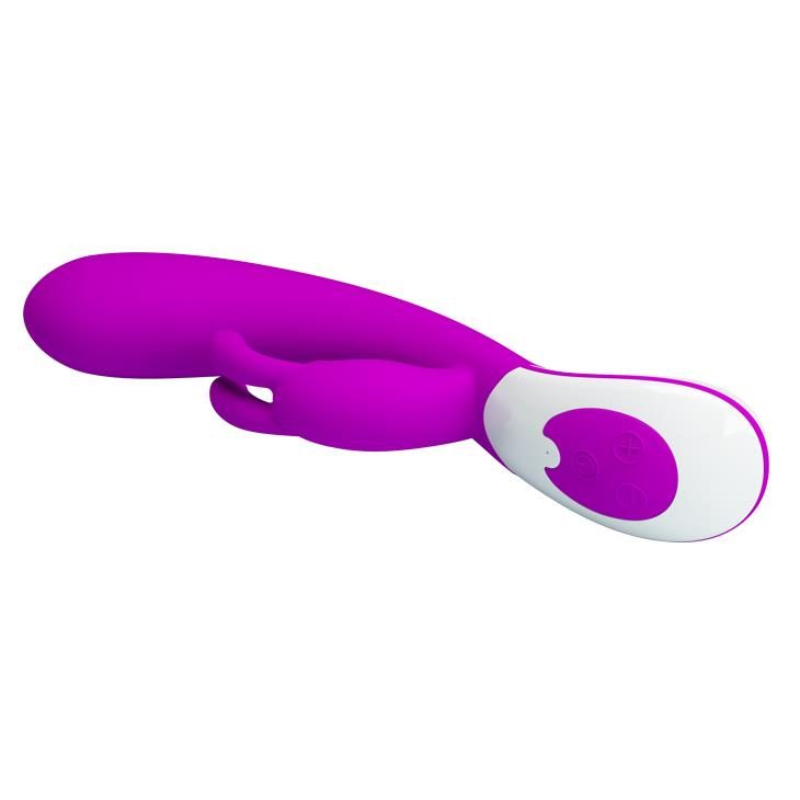 Wibrator króliczek silikonowy Pretty Love Harlan fioletowy USB 12 cm