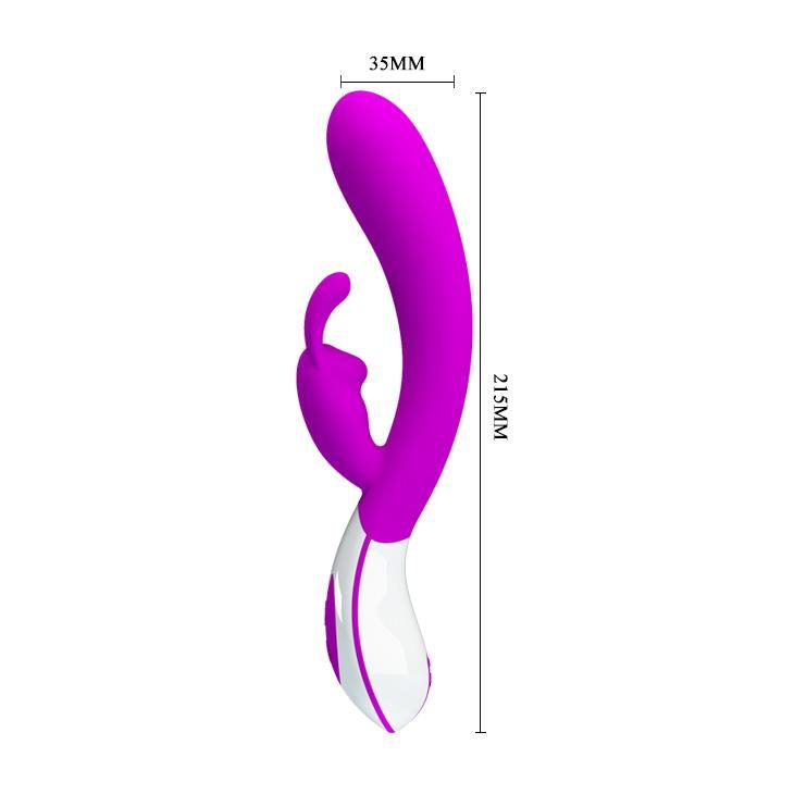 Wibrator króliczek silikonowy Pretty Love Harlan fioletowy USB 12 cm