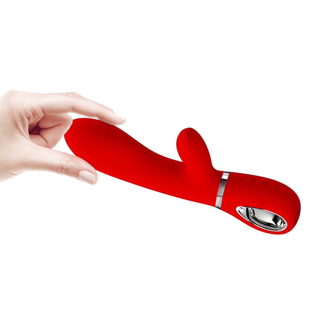 Wibrator silikonowy króliczek punktu G Pretty Love Thomas czerwony USB