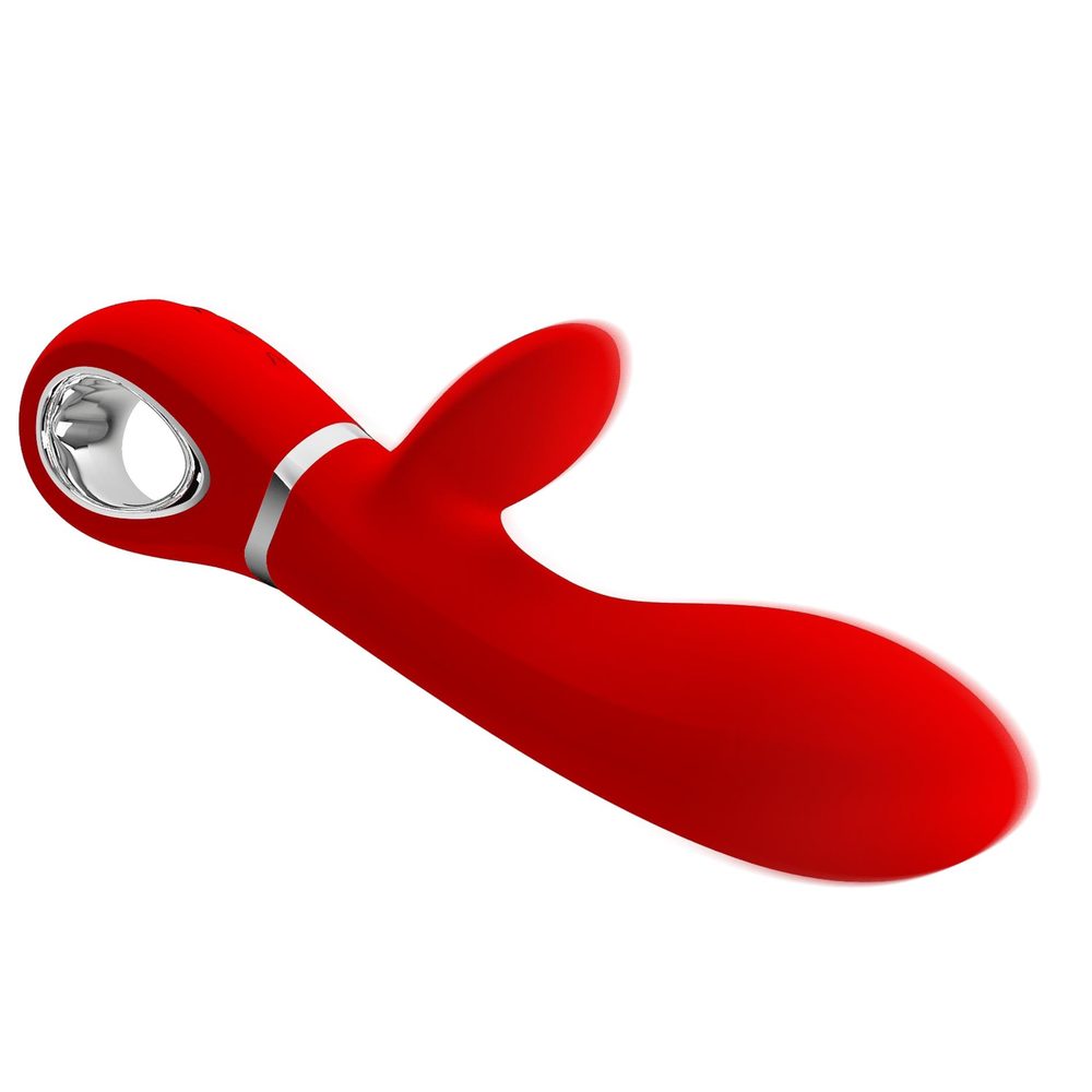 Wibrator silikonowy króliczek punktu G Pretty Love Thomas czerwony USB