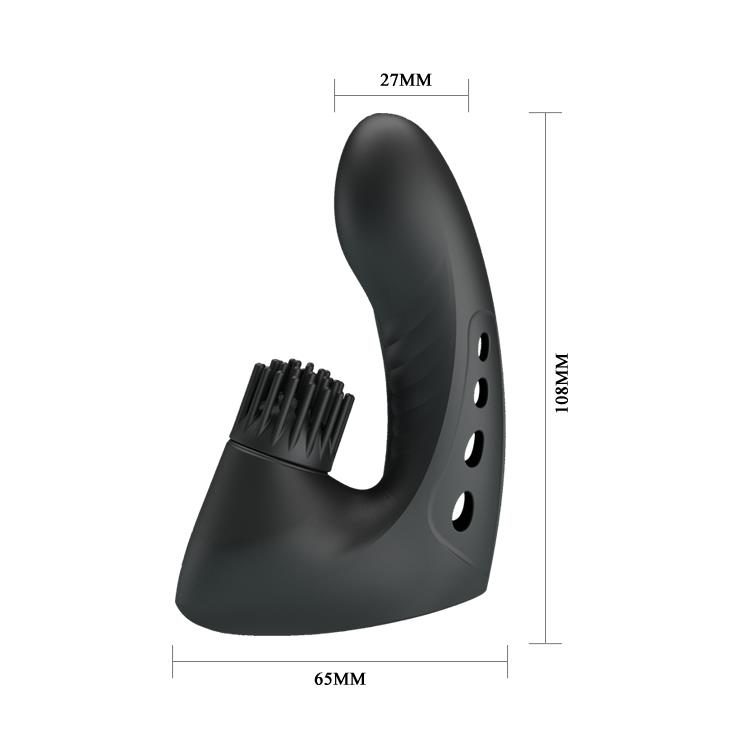 Nakładka wibrująca na palec Pretty Love silikonowa 3 wibracje 3 obroty USB