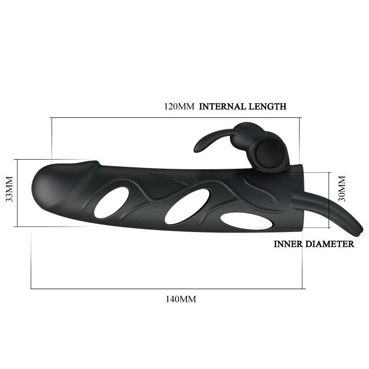 Pretty Love Wibrująca Nakładka na Penisa z Paskiem na Jądra