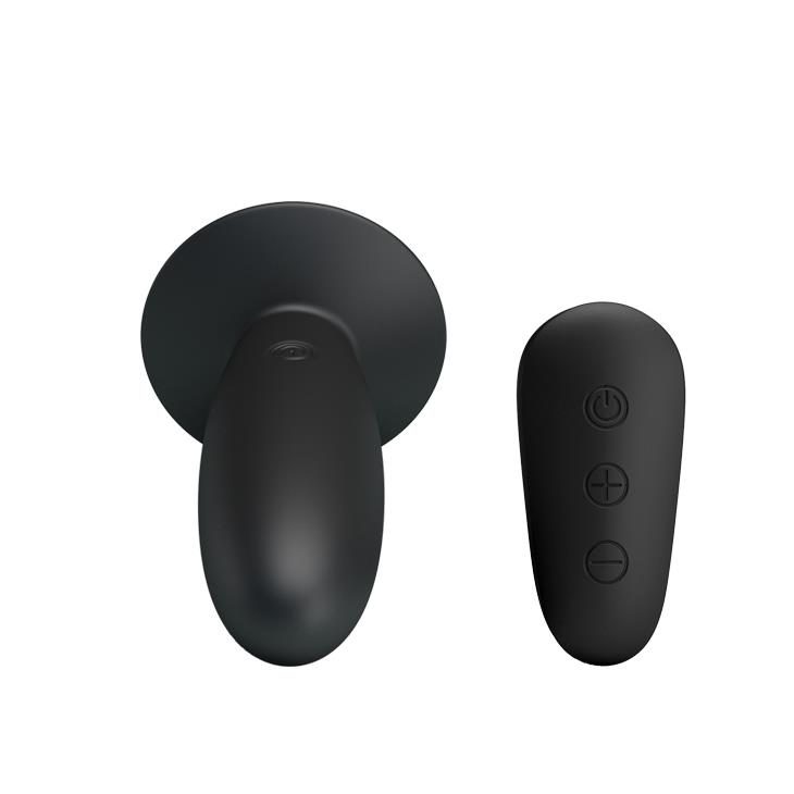 Wibrujący korek analny Mr Play z pilotem silikonowy czarny USB