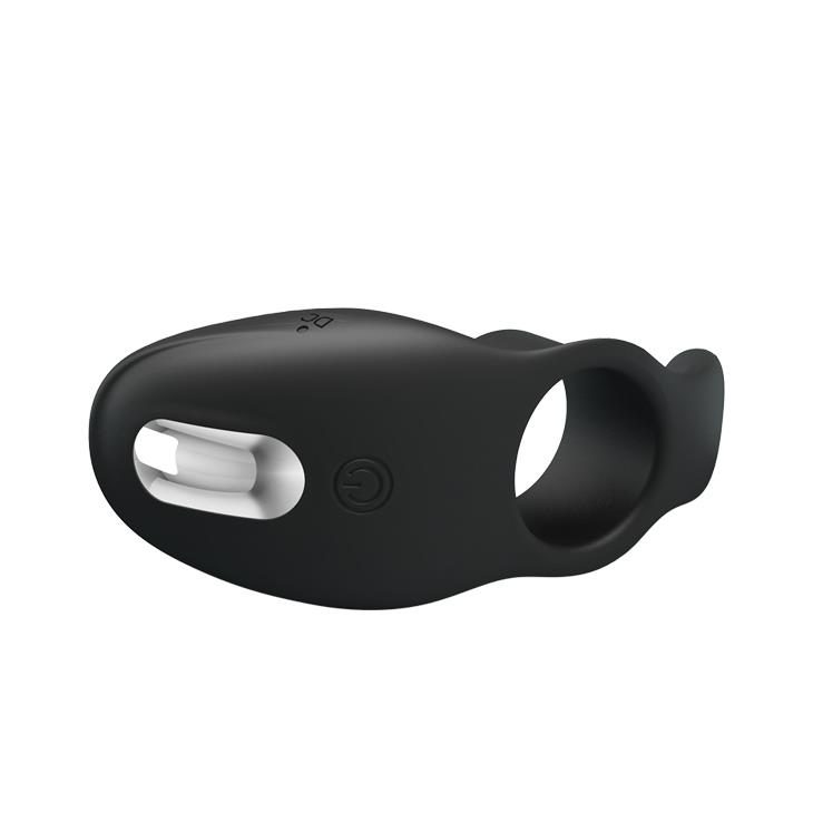 Pierścień erekcyjny wibrujący silikonowy Pretty Love 7 funkcji czarny USB