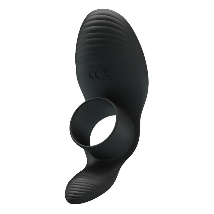 Pierścień erekcyjny wibrujący silikonowy Pretty Love 7 funkcji czarny USB